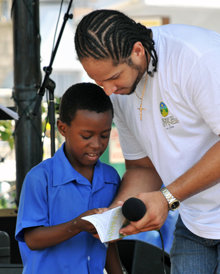In Saint Lucia, adults set a good example by helping youth using The Way to Happiness.